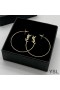 Yves Saint Laurent Opyum Hoop Earrings In Metal Gold