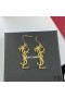 Yves Saint Laurent Opyum Pendant Earrings In Palm Tree Metal Gold