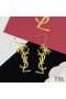 Yves Saint Laurent Opyum Pendant Earrings In Palm Tree Metal Gold