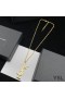 Yves Saint Laurent Opyum Pendant Necklace In Metal Gold