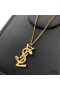 Yves Saint Laurent Opyum Pendant Necklace In Serpent Metal Gold