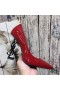 Yves Saint Laurent Opyum Pumps In Patent Leather with Black Heel Red