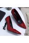 Yves Saint Laurent Opyum Pumps In Patent Leather with Black Heel Red