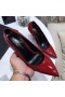 Yves Saint Laurent Opyum Pumps In Patent Leather with Black Heel Red