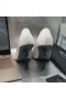 Yves Saint Laurent Opyum Pumps In Smooth Leather with Black Heel White