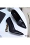 Yves Saint Laurent Opyum Pumps In Smooth Leather with Gold Heel Black