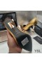 Yves Saint Laurent Opyum Pumps In Smooth Leather with Gold Heel Gold