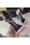 Yves Saint Laurent Opyum Sandals In Patent Leather with Black Heel Pink