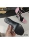 Yves Saint Laurent Opyum Sandals In Patent Leather with Black Heel Pink