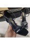 Yves Saint Laurent Opyum Sandals In Patent Leather with Gold Heel Black