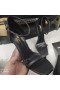Yves Saint Laurent Opyum Sandals In Smooth Leather with Black Heel Black