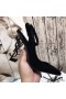 Yves Saint Laurent Opyum Slingback Pumps In Suede with Black Heel Black