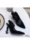 Yves Saint Laurent Opyum Slingback Pumps In Suede with Black Heel Black