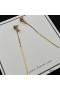 Yves Saint Laurent Opyum Threader Earrings In Metal Gold