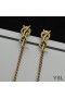Yves Saint Laurent Opyum Threader Earrings In Metal Gold
