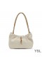 Yves Saint Laurent Pac Pac Ruched Hobo Bag In Smooth Leather White