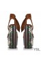 Yves Saint Laurent Paige Platform Sandals In Suede With Floral Motif Brown