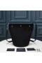 Yves Saint Laurent Rive Gauche Bucket Bag In Linen And Leather Black