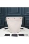 Yves Saint Laurent Rive Gauche Bucket Bag In Linen And Leather White