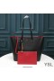 Yves Saint Laurent Shopping Bag In Leather Black/Red