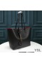 Yves Saint Laurent Shopping Bag In Leather Black/Red