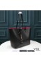 Yves Saint Laurent Shopping Bag In Leather Black/Rose