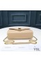 Yves Saint Laurent Small Envelope Chain Bag In Mixed Grained Matelasse Leather Apricot/Gold