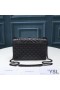 Yves Saint Laurent Small Envelope Chain Bag In Mixed Grained Matelasse Leather Black