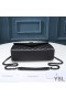 Yves Saint Laurent Small Envelope Chain Bag In Mixed Grained Matelasse Leather Black