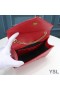 Yves Saint Laurent Small Envelope Chain Bag In Mixed Grained Matelasse Leather Red/Gold