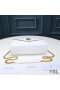 Yves Saint Laurent Small Envelope Chain Bag In Mixed Grained Matelasse Leather White/Gold