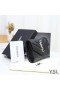Yves Saint Laurent Small Envelope Flap Wallet In Grained Matelasse Leather Black/Silver