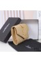 Yves Saint Laurent Small Envelope Flap Wallet In Mixed Grained Matelasse Leather Apricot/Gold