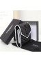 Yves Saint Laurent Small Envelope Trifold Wallet In Mixed Grained Matelasse Leather Black/White