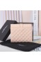 Yves Saint Laurent Small Envelope Trifold Wallet In Mixed Grained Matelasse Leather Pink/Gold
