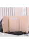 Yves Saint Laurent Small Envelope Trifold Wallet In Mixed Grained Matelasse Leather Pink/Gold