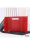 Yves Saint Laurent Small Envelope Trifold Wallet In Mixed Grained Matelasse Leather Red/Gold