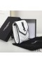 Yves Saint Laurent Small Envelope Trifold Wallet In Mixed Grained Matelasse Leather White/Black