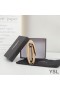 Yves Saint Laurent Small Gaby Trifold Wallet In Quilted Lambskin Apricot/Gold