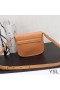 Yves Saint Laurent Small Kaia Satchel In Smooth Vintage Leather Brown/Gold