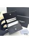Yves Saint Laurent Small Line Bifold Wallet In Grained Leather Black/Silver
