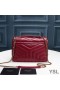 Yves Saint Laurent Small Loulou Chain Bag In Y Matelasse Leather Red/Gold