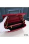 Yves Saint Laurent Small Loulou Chain Bag In Y Matelasse Leather Red/Gold