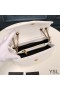 Yves Saint Laurent Small Loulou Chain Bag In Y Matelasse Leather White/Gold