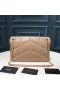 Yves Saint Laurent Small Loulou Puffer Bag In Quilted Lambskin Apricot/Gold