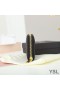 Yves Saint Laurent Small Monogram Zip Around Wallet In Grained Matelasse Leather Black/Gold