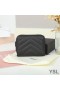 Yves Saint Laurent Small Monogram Zip Around Wallet In Grained Matelasse Leather Black