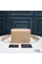Yves Saint Laurent Small Solferino Satchel In Box Leather Apricot/Gold