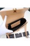 Yves Saint Laurent Small Solferino Satchel In Box Leather Apricot/Gold