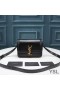 Yves Saint Laurent Small Solferino Satchel In Box Leather Black/Gold